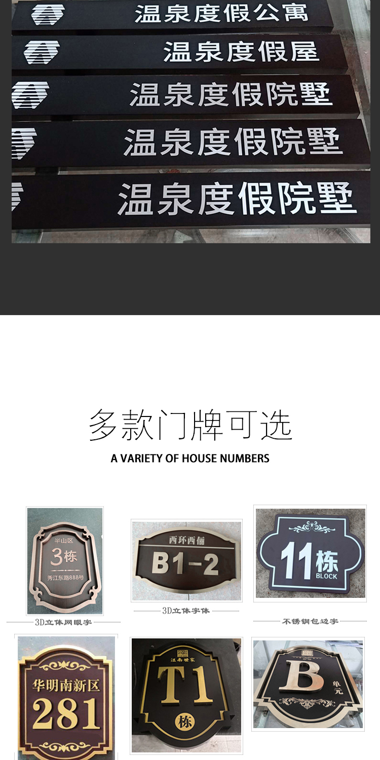 小區樓棟牌牌匾仿古樓二維碼烤漆指示牌銅牌定制學校樓號牌新農村