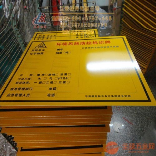 環境風險防控標識牌環保標志