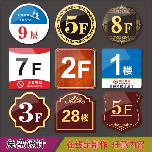 新品樓層牌樓棟牌導向牌亞克力定做指示牌數字樓號牌索引牌單元牌