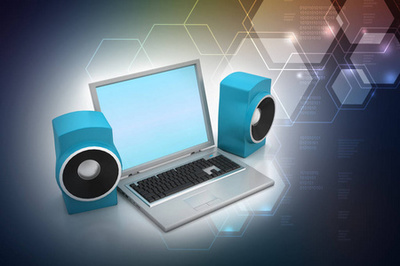 筆記本電腦與聲音系統(tǒng) 計算機(jī)及配件的完美融合